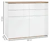 Kommode - 120 x 103 cm - 2 Türen - 4 Schubladen - Eiche Produktbild-Vorschau 3