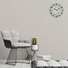 Wanduhr aus Glas Rund fi 30 Damast Floral grün Quarz Deko Produktbild-Vorschau 2