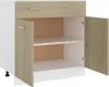 vidaXL Szafka z szufladami dąb sonoma 80x46x81,5 cm płyta Podgląd zdjęcia produktu 4