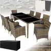 tectake® Aluminium Rattan Sitzgruppe Menorca wetterfest und Produktbild-Vorschau 9