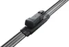 A close-up view of a black Bosch windshield wiper blade with a black adapter attached. Produktbild-Vorschau