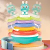 Lernpyramide Baby Spielzeug Stapelturm Sortierwürfel Rassel Produktbild-Vorschau 3