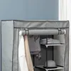 Kleiderschrank Stoffschrank, 6 Fächer, Grau, Produktbild-Vorschau 7