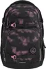 A black and pink patterned backpack is shown against a white background. Náhľad obrázku produktu