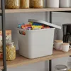 Plastard Boxen 12,5 L, 3er-Set, stapelbar, BPA-frei, Grau, Produktbild-Vorschau 1