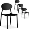 Homestyle4u Gartenstuhl WM schwarz 4er Set stapelbar Produktbild-Vorschau 3