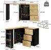 Table de bar extensible 138-204 x 39 x 104 cm – pivotante à Voir les images du produit 2