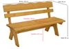 TPFGarden GARTENBANK Drieburg 3-Sitzer 150cm aus Kiefer Produktbild-Vorschau 7