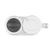 A top-down view of a white and gray baby food maker. Produktbild-Vorschau