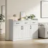 Merax Sideboard mit 3 Türen + 3 Schubladen, Kommode mit Produktbild-Vorschau 4