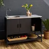 sweeek - Outdoor-Küche aus Stahl mit Spüle L120 cm - Produktbild-Vorschau 8