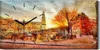 Wohnzimmer-Bild Leinwand Uhr 60x30 Foto Amsterdam Kanal am Produktbild-Vorschau 1