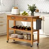 COSTWAY Carrello da cucina in legno, mobile da cucina con Anteprima dell’immagine prodotto 8
