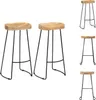 vidaXL Gavin Barhocker 2 Stk. Massivholz Mango -  Barhocker Produktbild-Vorschau 1