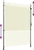 A cream-colored outdoor roller blind mounted on a black frame, shown against a white background. Náhled obrázku produktu