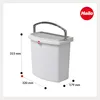 Hailo Multifunktionseimer mit Deckel 12L hellgrau – stabil Produktbild-Vorschau 3
