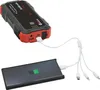 A black and red portable power bank is connected to a smartphone via a white multi-charging cable. Náhľad obrázku produktu