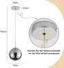 Lampe suspendue ZMH en verre, 1 ampoule, lampe de table à Voir les images du produit 5