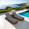 tectake® 2er Set Aluminium Rattan Sonnenliegen inklusive 2 Produktbild-Vorschau 8