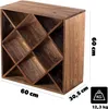 Portabottiglie in legno KADAX, 52 x 25,5 x 52 cm, marrone, Anteprima dell’immagine prodotto 2