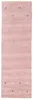 carpetfine Tapis de laine Gabbeh Uni couloir Rose 80x350 cm Voir les images du produit 1