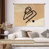 MuchoWow® Wandteppich Wandbehang Schwarz - Braun - Abstrakt Produktbild-Vorschau 2