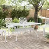 vidaXL Gartentisch Weiß 150x90x72 cm Aluminiumguss Produktbild-Vorschau 3