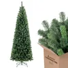 A full artificial Christmas tree is shown on the left, and a close-up of its branches in a box is on the right. Podgląd zdjęcia produktu