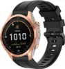 Strap-it Garmin Fenix 7s Silikonarmband (Schwarz) Produktbild-Vorschau 1