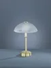 LED-Tischlampe - Weiß - Messing - Glas - H 30 cm - dimmbar Produktbild-Vorschau 9