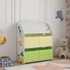 Dětský regál "Orust" se 4 úložnými boxy s motivem dinosaurů Náhled obrázku produktu 1