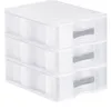 Schubladenbox 3 Schübe DIN A5 QUADRIX, Farbe:Transparent Produktbild-Vorschau 1