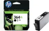 A Hewlett Packard ink cartridge is shown in its packaging next to the actual ink cartridge. Produktbild-Vorschau