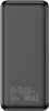 The back of a black power bank with product information printed on it. Anteprima dell’immagine prodotto