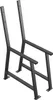A black metal frame for a bench, shown from a diagonal angle against a white background. Produktbild-Vorschau