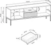 BETTSO Geriffelt TV-Schrank RTV-Schrank TV-Tisch Goldgriffe Produktbild-Vorschau 7