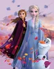 Characters from Frozen with falling leaves and Olaf. Produktbild-Vorschau