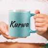 Huuraa Glitzertasse Kurwa Polnisch 330ml Blau Keramik Produktbild-Vorschau 3