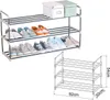 WOLTU Schuhregal, Schuhständer, 3 Schicht, Beige, 92 x 30 x Produktbild-Vorschau 2