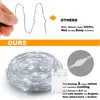 Comparison of two types of LED string lights, highlighting the features of 'ours' versus 'others'. Produktbild-Vorschau