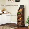Puluomis Chariot de cuisine mobile avec porte à charnières, Voir les images du produit 2