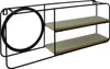 Wandregal mit Spiegel schwarz Metall 50 cm x 10 cm x 20 cm Produktbild-Vorschau 2