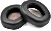 Two black ear pads for headphones are shown on a white background. Voir les images du produit
