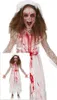 Halloween Costume da Fantasma Sposa Rosso Dettaglio Pizzo Anteprima dell’immagine prodotto 7