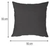 KISSENBEZUG 50x50 cm anthrazit Struktur Leinenoptik Produktbild-Vorschau 3
