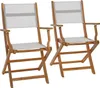Klappstuhl Gartenstuhl Textil 2er Set Gartensessel Produktbild-Vorschau 1