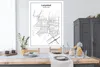 MuchoWow® Poster Stadtplan - Lelystad - Schwarz und weiß Produktbild-Vorschau 3