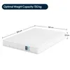 A white mattress with dimensions indicated by lines and text. Produktbild-Vorschau