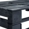 vidaXL Outdoor-Eckbank Paletten Holz Schwarz Produktbild-Vorschau 3