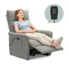 A woman relaxing in a recliner chair.